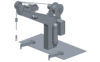 NM-PSR27 Platform Single Arm Rescue Boat Davit